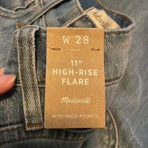 NWTs madewell high rise flare jeans